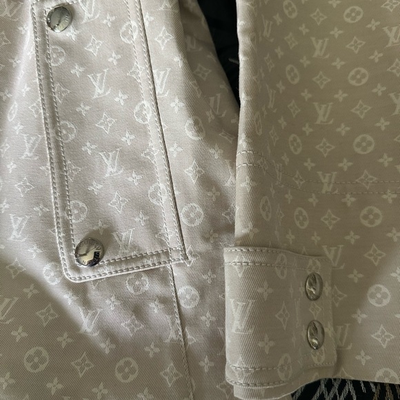 Louis Vuitton Monogram coat with stainless steel belt jacket - Picture 9 of 12